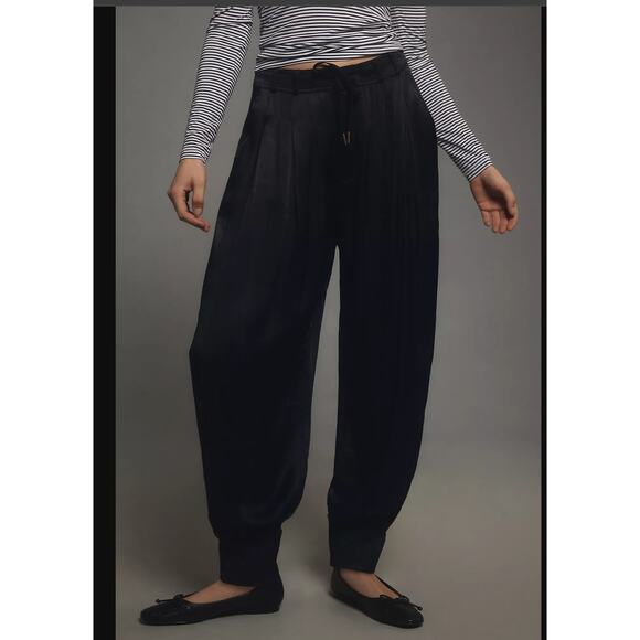 Anthropologie Silky Cuffed Barrel Pants - New XL - Picture 2 of 5